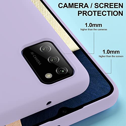 Image of DIZORO Liquid Silicone Gel Rubber Full Body Drop Protection Back Cover Compatible for Samsung Galaxy A02S / M02S / F02S (Purple)