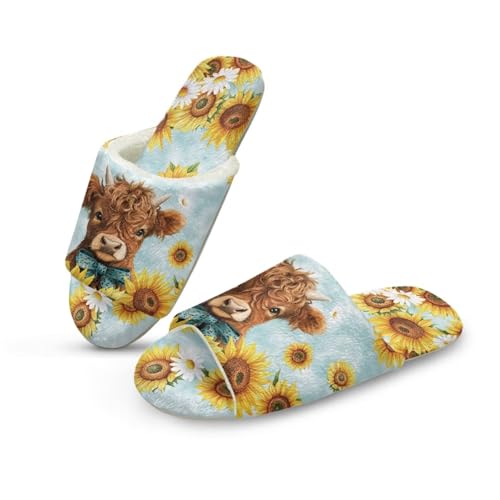 Open Toe Slippers for Women Winter Warm Women Bedroom Slippers Indoor Comfy House Shoes2