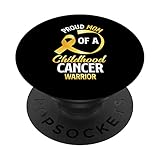 Proud Mom Of A Childhood Cancer Warrior Daughter Son PopSockets Swappable PopGrip