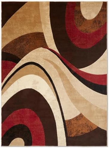 Brown-Red, 39 X 55 : Tribeca by Home Dynamix HD5382-539-3N Home Decor Living Room Area Rug