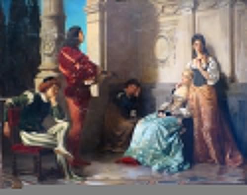 Tableau Impressions d'art Mural Haut de Gamme Christian Meyer Ross l'Art du Joueur de Luth 60x90