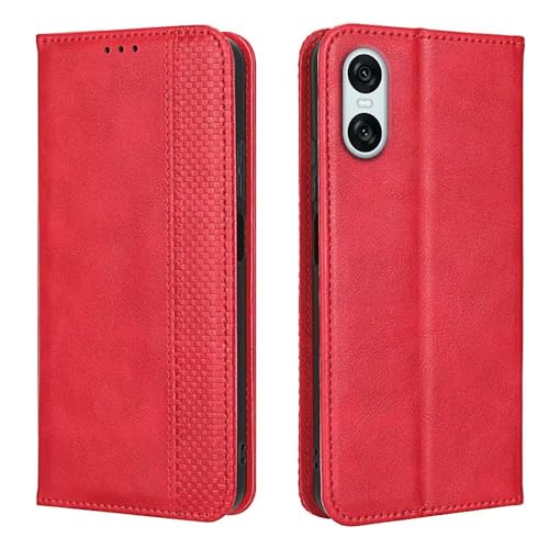 EASSGU Coque pour Smartphone, Compatible with Sony Xperia 10 VI (Sixth Generation) - Rouge