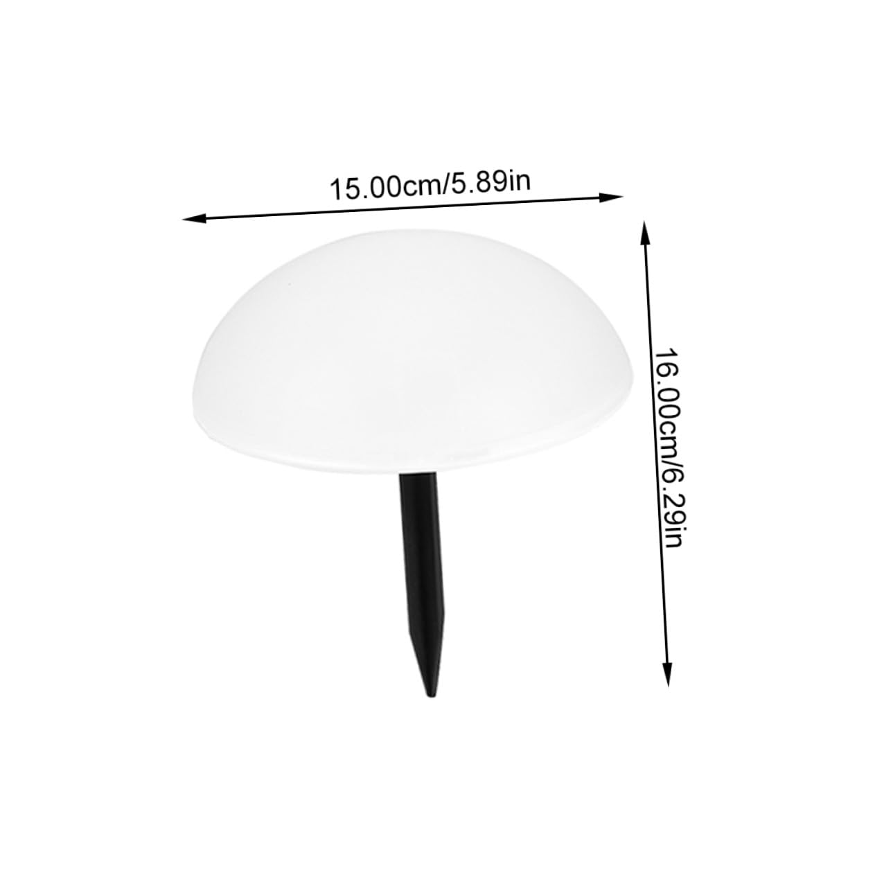 Solar Ground Stake Light Hemisphere Design Solar Garden Lamp Warm Light Easy Installation Outdoor Landscape Decor