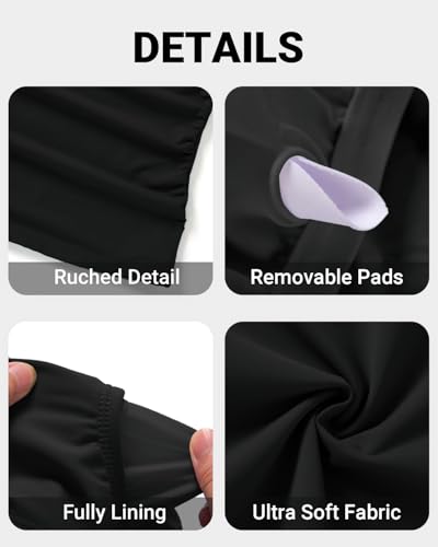 Women Tankini Top Only - Tummy Control Bathing Suit Full Coverage Back Swimwear Swim Tank Top No Bottom 20254