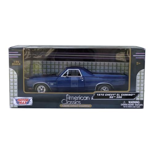 El Camino Chevrolet 1970 modelo 1:24 azul miniatura 5