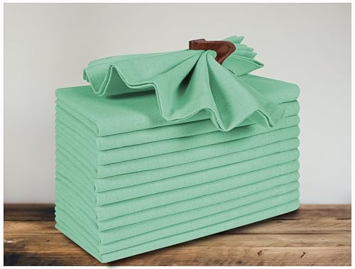 Bedding Craft Cotton Cloth Dinner Napkins Set of 12 –