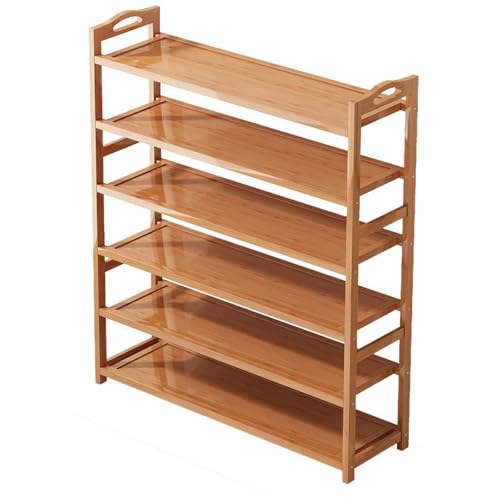 Étagère à chaussures en bambou durable pour entrée de maison