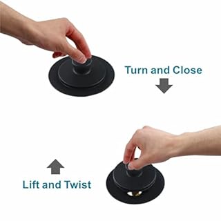 Matte Black Tub Drain and Overflow Kit with Single Hole Overflow Faceplate, Welsan Universal All Metal Lift & Turn Black Bathtub Drain Kit with Fine/Coarse Thread Conversion Twist Trim Kit Assembly