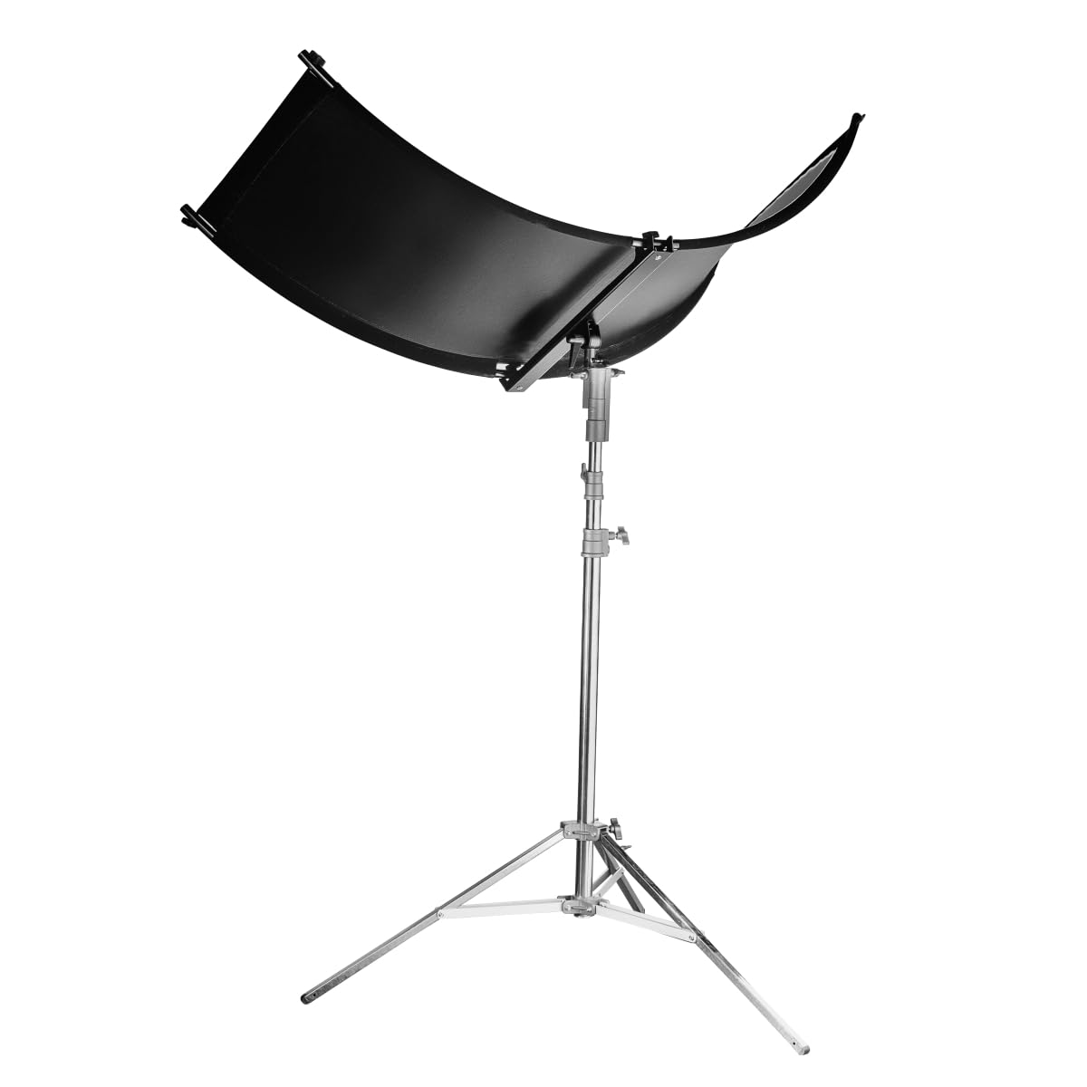 Walimex pro Riflettore concavo 3 in 1, 150 x 60 cm, per fotografia di moda e bellezza, 3 colori riflettori, argento, bianco Wavy Gold, con attacco spigot per treppiede, 22771