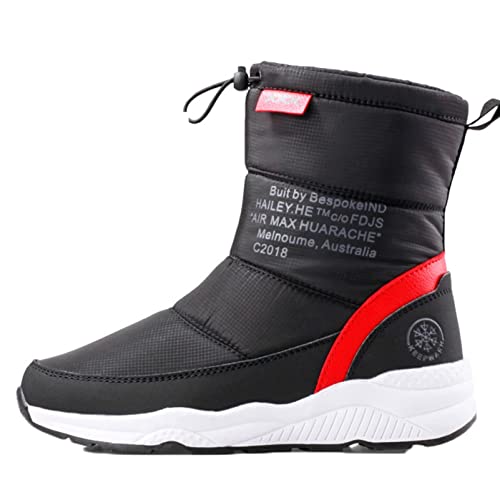 Frauen Winter Kurze Stiefel Plüsch Gefüttert Plattform Reißverschluss Warme Schuhe Outdoor Komfort Wandern Lässige Wasserdichte Schneestiefel Cover