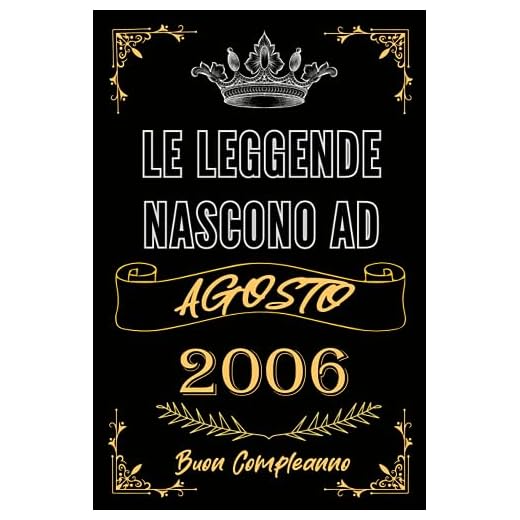 Le leggende Nascono Ad Agosto 2006: Idea Regalo di compleanno 17 anni originale per ragazze e ragazzi / Quaderno a righe"