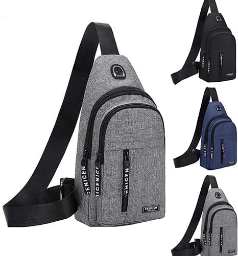 Multipurpose Crossbody Chest Bag, Small Crossbody Bag For Men, Strap Backpack With Hole Strap Hiking Backpack
