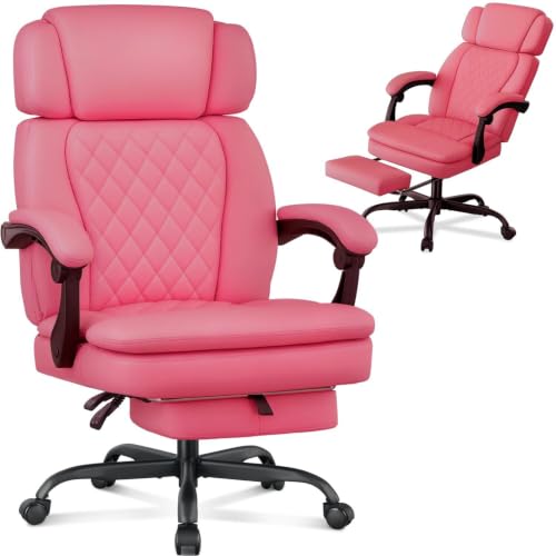 400lbs Executive Office Chair with Foot Rest for Heavy People,