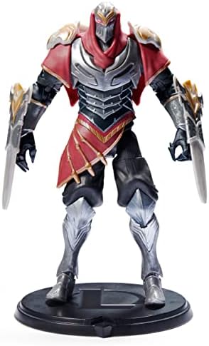 League of Legends, 6-Inch Zed Collectible Figure w/Premium Details and 2 Accessories, The Champion Collection, Collector Grade, Ages 12 and Up