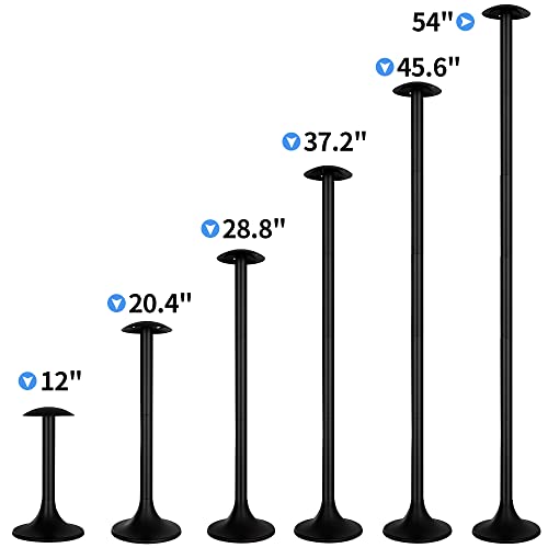 Nexcover Boat Cover Support Pole 2 Pack | Adjustable Height From 12" To 54" | 6-Stage Extension Pole | Abs Support Pole For Boat Cover | Reinforced Support Pole System | Black #TOP4