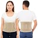 ORTONYX Breathable 9.5" Abdominal Binder/Postpartum Postoperative Wrap/Abdomen Hernia Support Belt for Men and Women - L/XL (32"-43") Beige