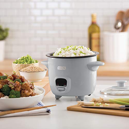 Dash Drcm200Rmgy04 Mini Rice Cooker Steamer With Removable Nonstick Pot, Keep Warm Function & Recipe Guide, Light Grey #TOP2