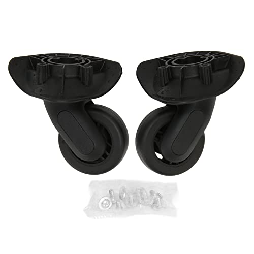 Silent Wearable Luggage Caster, Lightweight Black Suitcase Wheel Replacement, Set of 2, Luggage Suitcase Caster, Easy to Install for Suitcase Repair2