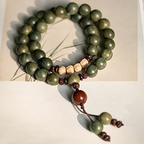 Mala perles bouddhiste en bois de 6mm et pierres naturelles pour hommes et femmes