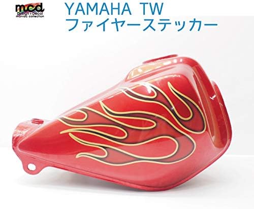 Amazon マニアックコレクション Maniac Collection ヤマハ Tw タンクデカール ステッカー やんちゃ系 ファイヤー Tw0 Tw225 Yamaha ファイヤーパターン 汎用 バイク用ステッカー デカール 車 バイク