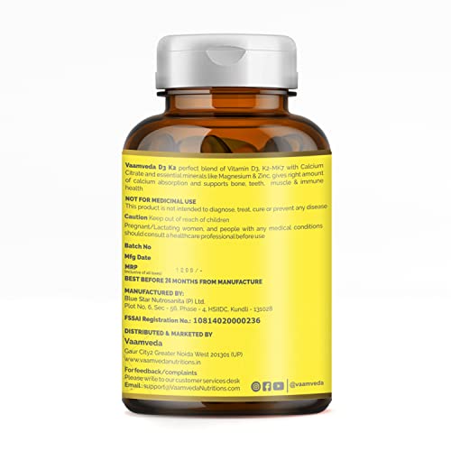 Image of Advanced Calcium Tablets for Women and Men -Calcium Magnesium Zinc Vitamin D3, Calcium Citrate for Strong Bone, Joint Support - 1000mg Calcium and Vitamin D3 Tablets, 60 Veg Tab