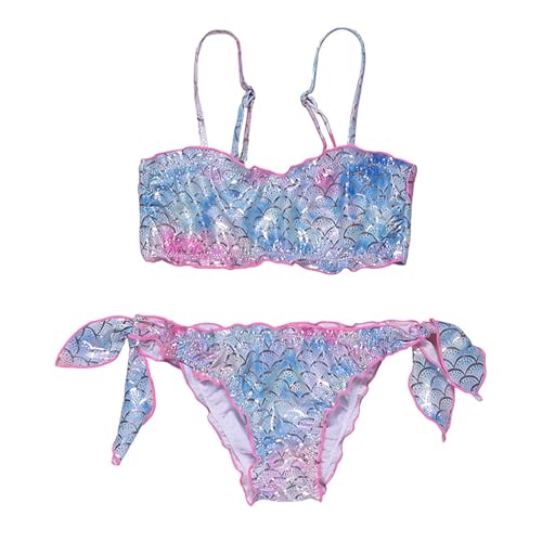 ASHER FASHION Girls' Flounce Bikini Sets Beach Sport Two Piece Swimsuit