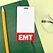 EMT Badge Buddy Emergency Medical TechnicianVertical Red Heavy Duty 1 Pc - Spill & Tear Proof - Double Sided Made in USA
