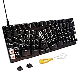 M MAKETHEONE Ergonomic Mechanical Keyboard, X-Bows Butterfly Layout Mech Keebs, USB-C Wired 80% Ergo KB with Quiet and Linear Red Switches for Desktop Computer PC (Lite)