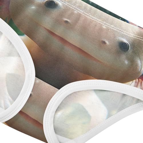 Cotton Toddler Underwear Custom Cute Axolotl Fish Funny Little Girl Panties Artistic Kids Undies Briefs 2t4