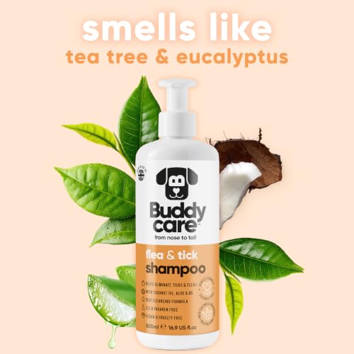 Shampoing pour Chien Contre Les puces et Les tiques de Buddycare - Élimine Les puces, Les tiques et Les acariens - Shampooing nettoyant en Profondeur pour Chiens (500ml) – vue 4