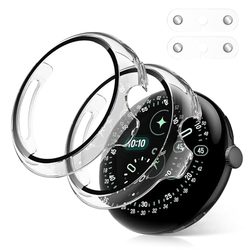 Seltureone�y2��+2���zPixel Watch 4 41mm��p�ی�P�[�X PC�t���[��+�����K���X�t�B�����f�� �[�d�⏕��t���[�d�\ Google Pixel Watch 4 41mm�ɑΉ��ی�J�o�[ �������� �ϏՌ����i�N���A�j