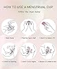 Ginalaia Menstrual Cup with Collapsible Storage Cup, Leak-Proof Design with Medical Grade Silicone Period Cups Reusable Comfortably use for 12 Hours(Small Pink +White) #5