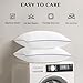 JOLLYVOGUE Pillows Queen Size Set of 2, Medium Supportive Bed Pillows with Super Soft Down Alternative Fill, Luxury Fluffy Hotel Quality for Side, Back, and Stomach Sleepers