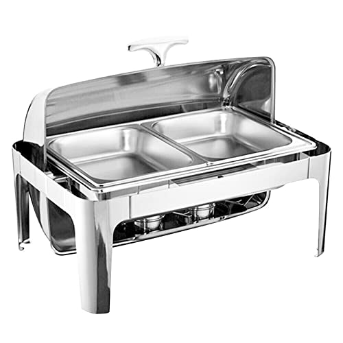 Chafing dish 9L en acier inoxydable plateau de restauration avec bac et porte-combustibles