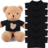 Litherr S 6 PCS Stuffed Plush Bear Clothes Classic Tee Shirts for 14-18 Inches Stuffed Bear Dolls