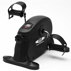 FK Sports Pedal Exerciser, Mini Exercise Bike with Digital Display, Pedal Sit Down Under Desk Bike for Leg Arm Foot, Small Cycle Equipment for Home