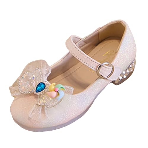 IWIHMIV Toddler Girl Princess Shoes Girls Dress Mary Jane Flower Girl Low Thick Heel School Wedding Party Shoes