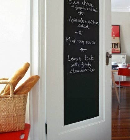 Lifetree Tableau Noir Autocollant Effaçable 90x200cm - Film Mural Multifonction Avec 5 Craies Pour Enfants, Bureau Et Cuisine