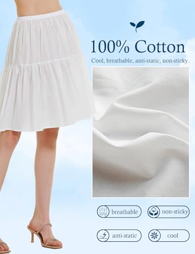 Image of BEAUTELICATE Half Slip Skirt Extender 100% Cotton Vintage Underskirt