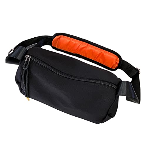 FSJKZX Herren Messenger Bag Justierbare Schulterpolster Mit Hoher Lasthaltiger Outdoor-Camping-Sportreise-Speicher-Tragetasche (Color : Black, Size : 27 * 15 * 15cm) Cover