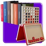 Playbook Board Game,3D Printed Hangman Game,Playbook'd Portable Books Design Board Games for Family Party,Travel Games (4 in a Row)