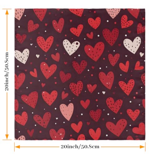 Servilletas de tela Red Love Holiday set x6 50.5x50.5 cm miniatura 2