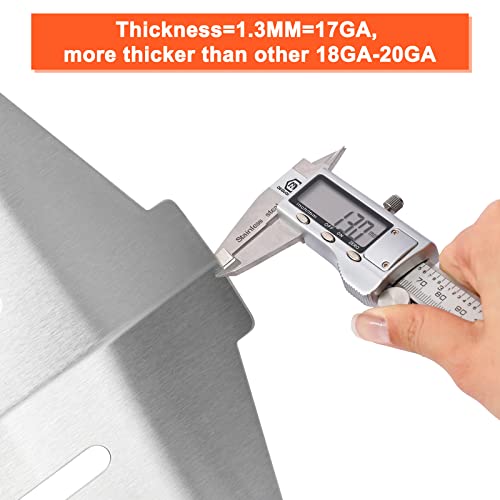 QuliMetal 65505 Hitzedeflektoren für Weber Genesis 300 Serie Grills mit frontseitigen Bedienknöpfen, passend für Genesis E/S-310, E/S-330 (2011-2016), 2er-Set,Ersatz für Weber 62756 7622