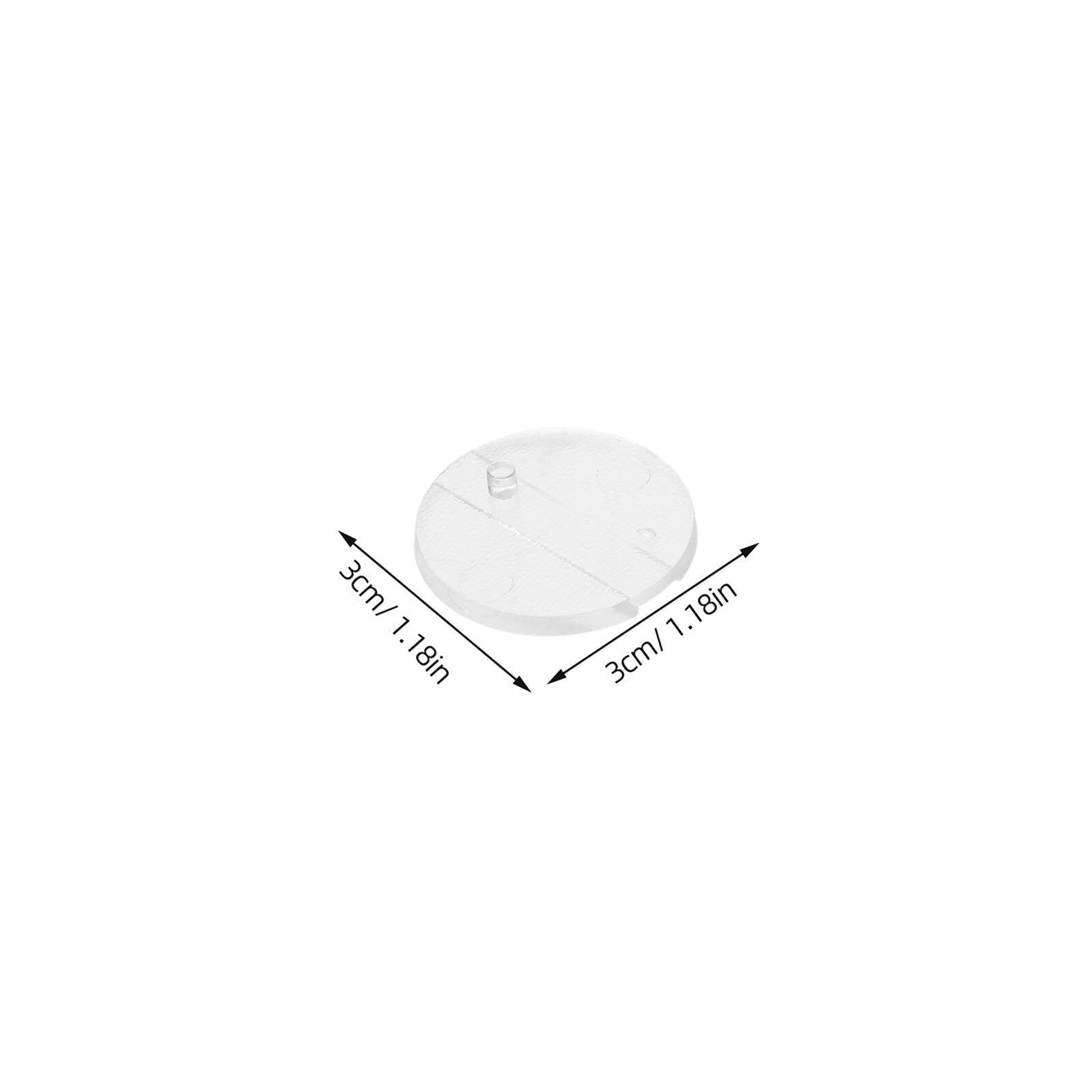 Mipcase 30 Bases Transparentes Para Figuras De Acción 1.18In Redondas De Plástico - Soporte Elevador Para Exhibición Estable De Miniaturas Y Coleccionables