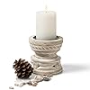 Kurrajong Farmhouse Candle Holder | Small Decorative Wood Candle Holder | 5" high | White Washed Candle Holder for Table Centre Piece Kurrajong Farmhouse Candle Holder | Small Decorative Wood Candle Holder | 5" high | White Washed Candle Holder for Table Centre Piece