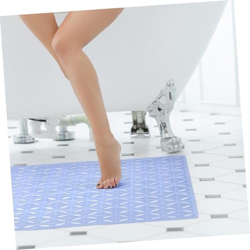 Alfombrilla de ducha flexible TOPBATHY antideslizante gris para baño de diseño rectangular 7