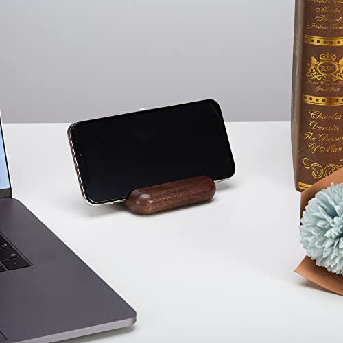 Arc Walnut Mobile Phone Stand, Utility Mobile Phone Stand, Portable Smart Phone Stand, Compatible With Most Types Of Mobile Phone Stand. (Curved Walnut Phone Stand) #TOP2