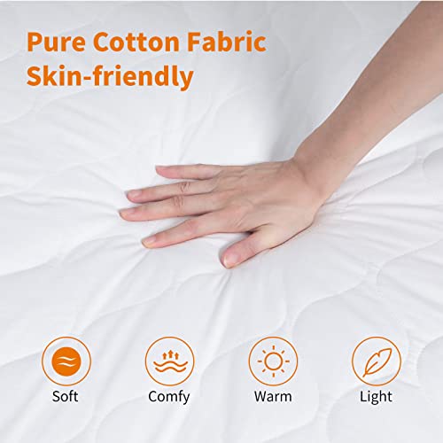 Heated Mattress Pad King Size, 78X80In Quilted Cotton Electric Mattress Pad With 2 Heating Digital Controllers, 6 Heat Setting, 9 Hours Auto Shut Off, 20" Deep Pocket, Machine Washable #TOP5