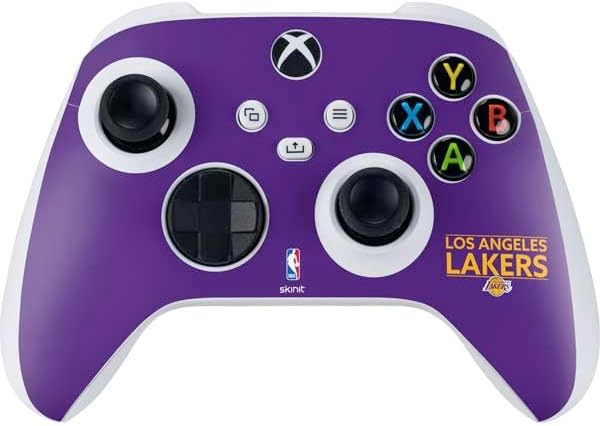 Skinit Decal Gaming Skin Compatible with Xbox Series S Controller - Officially Licensed NBA Los Angeles Lakers Dark Rust Design