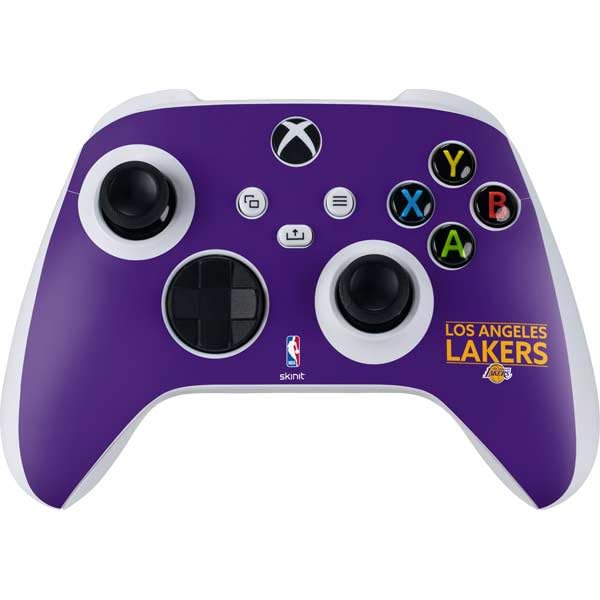 Skinit Decal Gaming Skin Compatible with Xbox Series S Controller - Officially Licensed NBA Los Angeles Lakers Standard - Purple Design